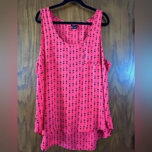 Torrid Size 2 sleeveless summer Coral blouse